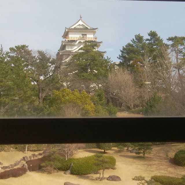 美術館から福山城をぱちり