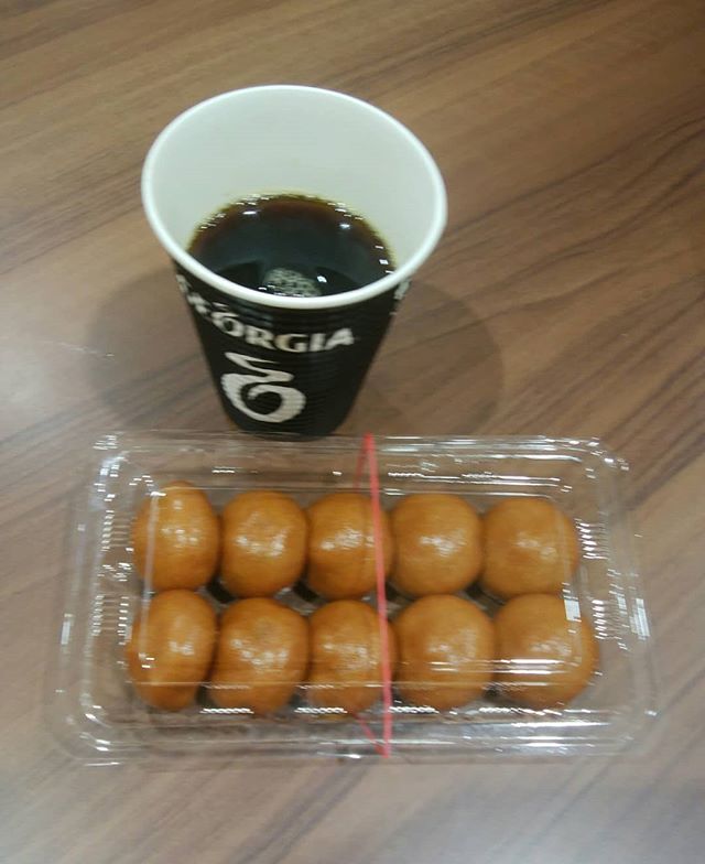 ひとくち饅頭とコーヒーで一服　#福山神辺#饅頭#うんまい