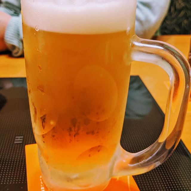 どうぞ！一杯グビーっと飲みました至福の時#福山神辺#生ビール#至福の時